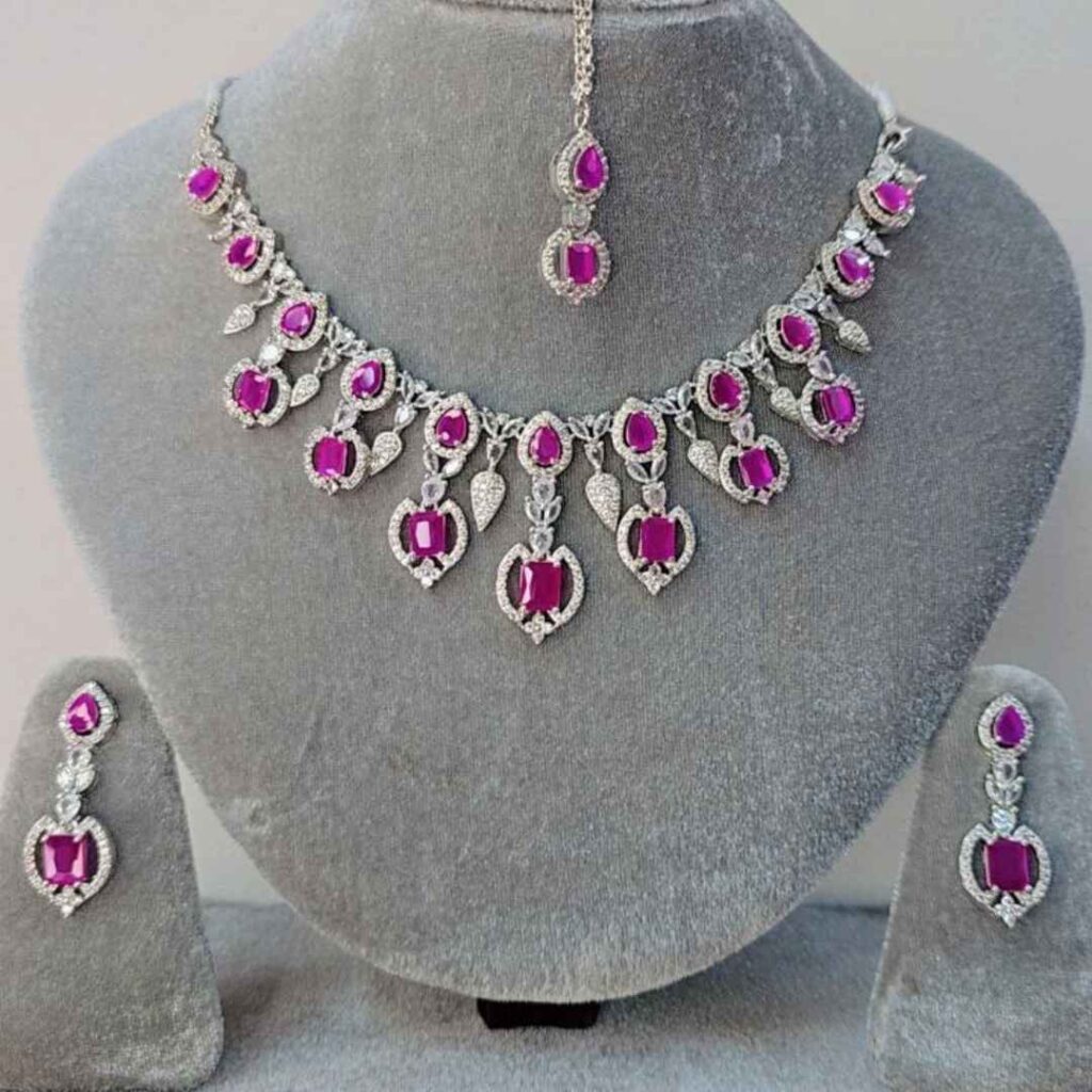 American Diamond cut Necklace